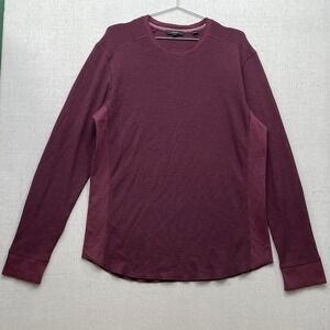 Vince Mens XL Waffle Knit Thermal crew neck shirt Cotton Quiet Luxury Cozy